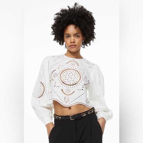 H&M Tops - H&M Broderie Anglaise Blouse